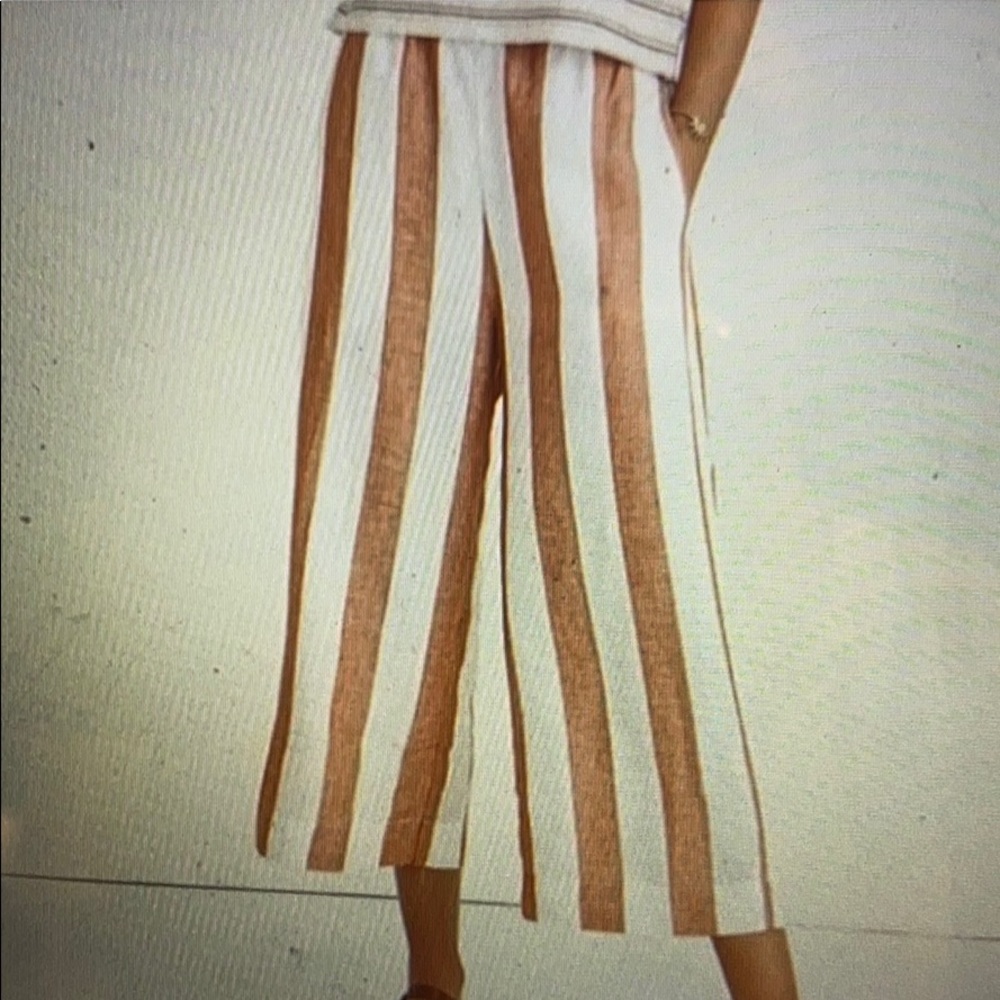 NWOT Madewell High Rise Striped Culottes
